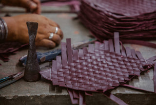 Styling Stories: Handwoven Plum Leather