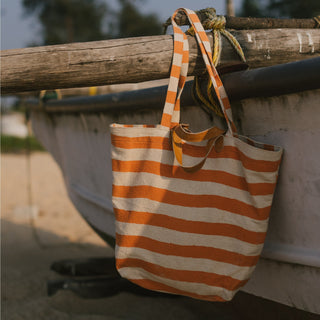 Carryall Tote - Gold Stripe