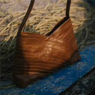 Crisscross Handbag - Vintage Brown