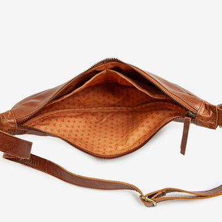 PRE ORDER! Leather Moon Sling Bag - Vintage Brown
