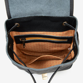 Mini Foldover Backpack - Black