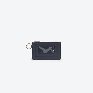 Leather ID Pouch in Navy