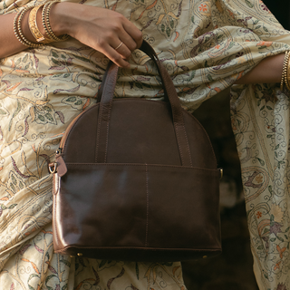 Halfmoon Handbag - Heritage Brown