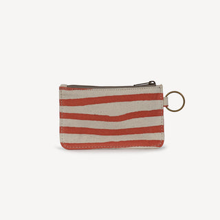 Fabric ID pouch - Small Cinnamon Stripe Print