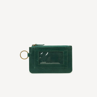 Leather ID Pouch - Green Pea