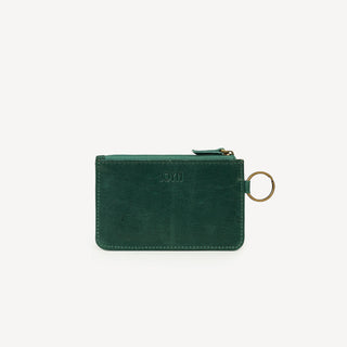 Leather ID Pouch - Green Pea