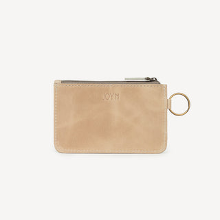 Leather ID Pouch - Taupe