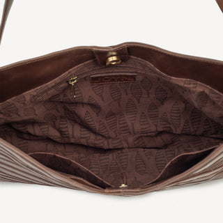 Large Crisscross Shoulder Bag - Heritage Brown