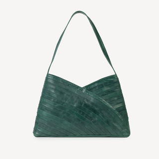 Large Crisscross Shoulder Bag - Green Pea