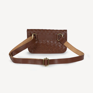 Woven Belt Bag - Chocolate Brown