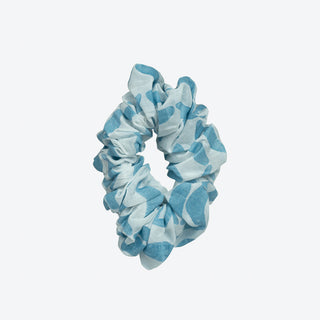 Scrunchie in Blue Wave Print